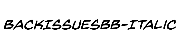 BackIssuesBB-Italic  font caratteri gratis