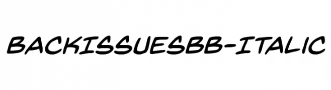 BackIssuesBB-Italic  font caratteri gratis