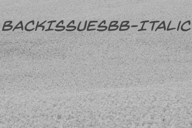 BackIssuesBB-Italic Example 1