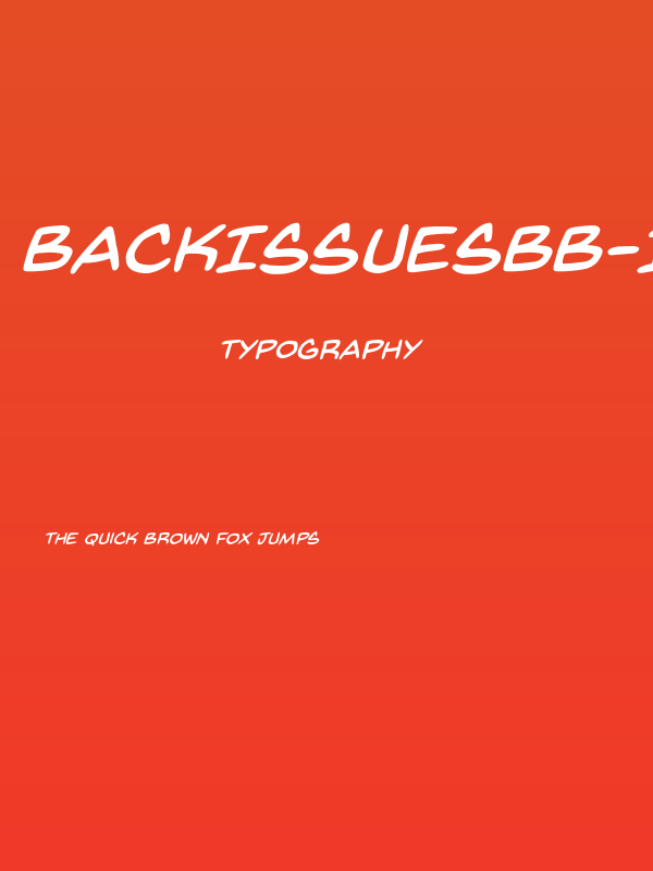 BackIssuesBB-Italic Poster
