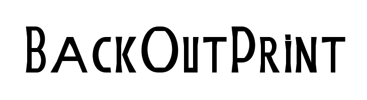 BackOutPrint  Frei Schriftart Herunterladen