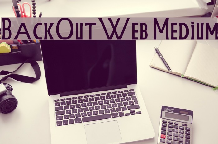 BackOutWeb Medium Font examples