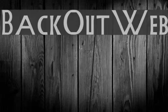 BackOutWeb Font examples