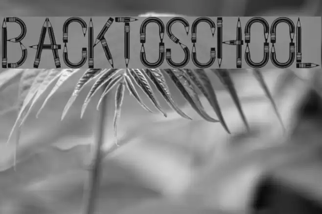 BackToSchool خط examples