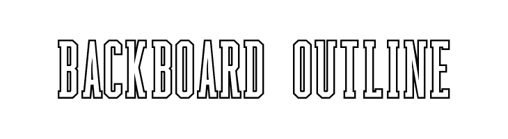 Backboard Outline Font