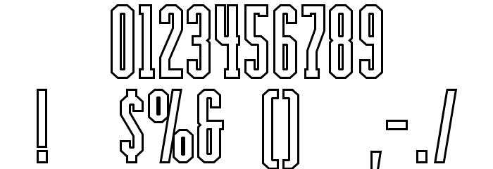 Backboard Outline Font OTHER CHARS
