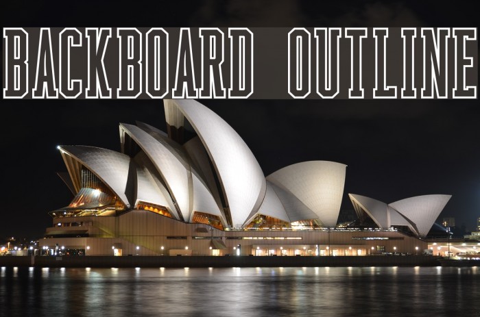Backboard Outline Font examples