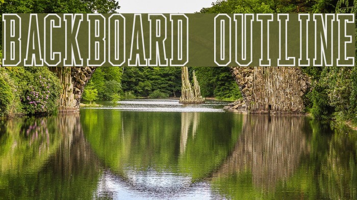 Backboard Outline Font examples