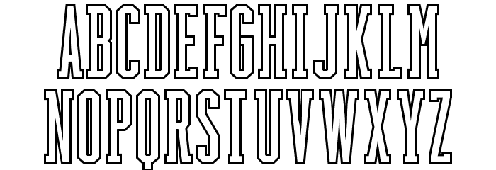 Backboard Outline Font LOWERCASE