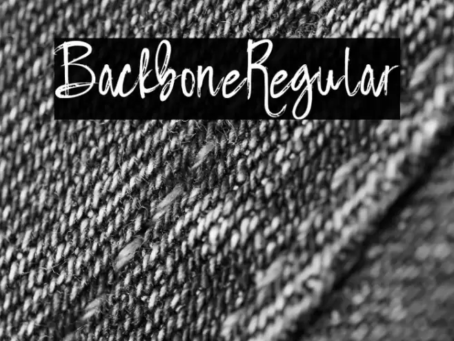 BackboneRegular Font examples