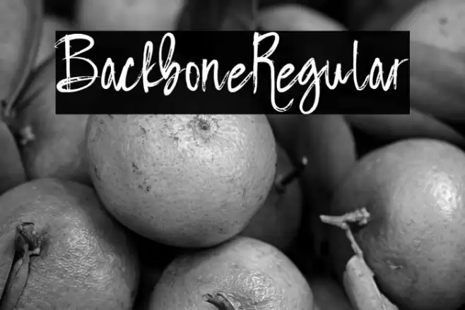 BackboneRegular Font examples
