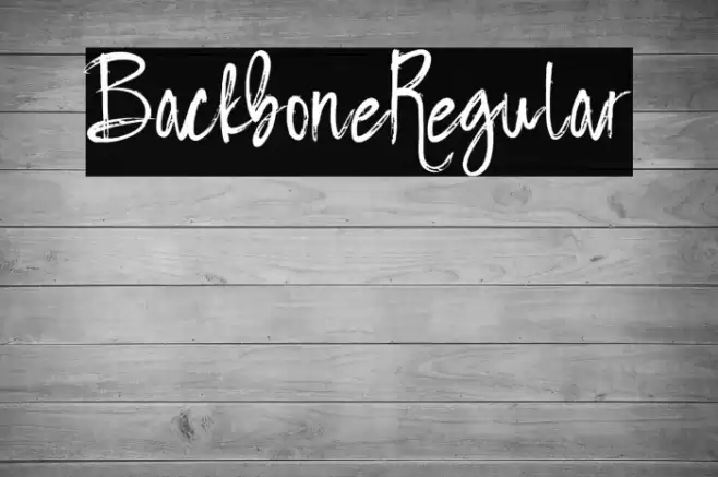 BackboneRegular Font examples