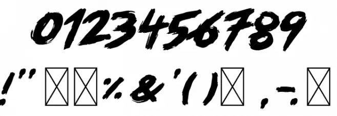 Backbones Font OTHER CHARS