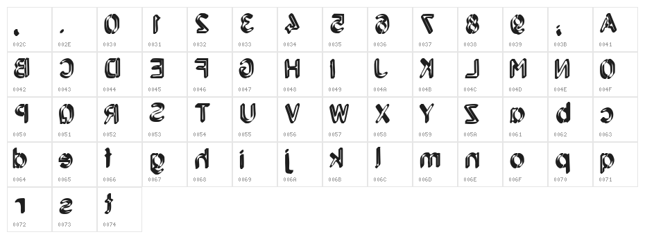 Backcab Original Character Map