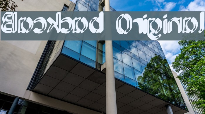 Backcab Original Font examples