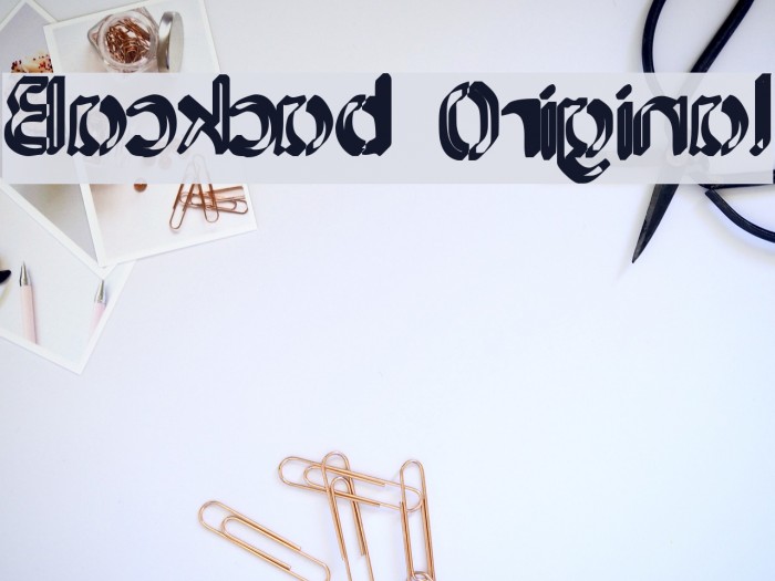 Backcab Original Font examples
