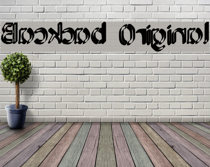 Backcab Original Font examples