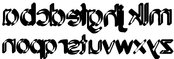 Backcab Original Font LOWERCASE