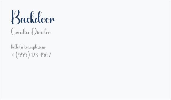 Backdoor Business Card