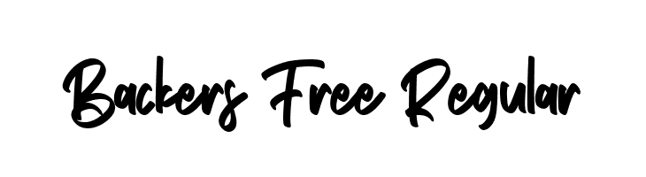 Backers Free Regular  Free Fonts Download