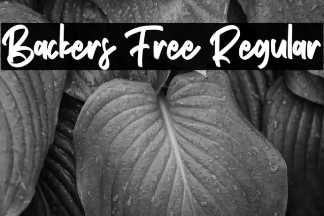 Backers Free Regular Example 2
