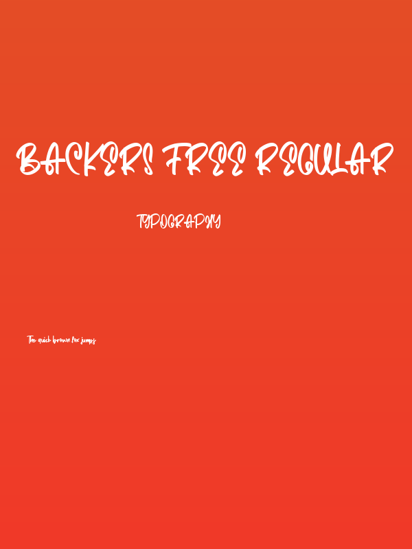 Backers Free Regular Poster