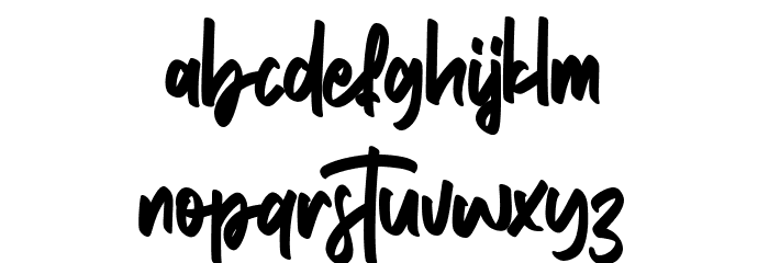 Backers Free Regular Font LOWERCASE