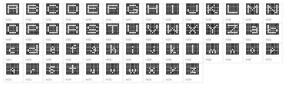Backflash Inverted Regular Character Map