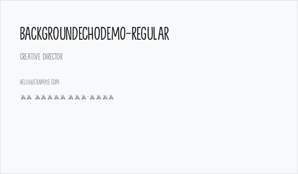 BackgroundEchoDEMO-Regular Business Card