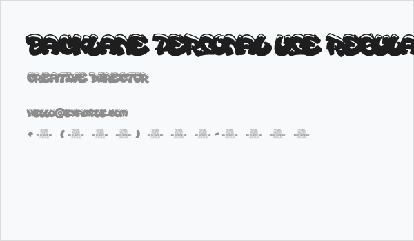 Backlane PERSONAL USE Regular Business Card