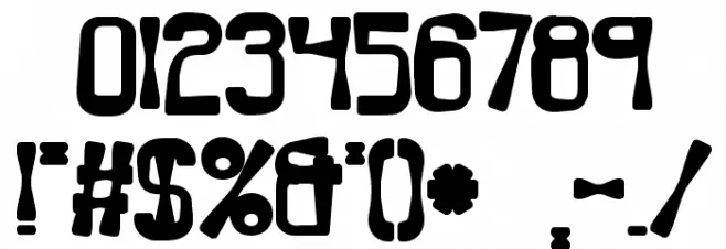 Backlash BRK Font OTHER CHARS