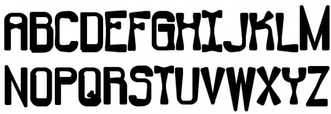 Backlash BRK Font UPPERCASE
