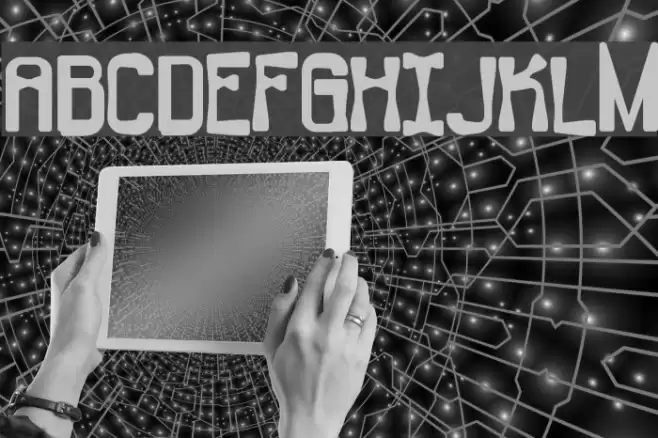 Backlash BRK Font examples