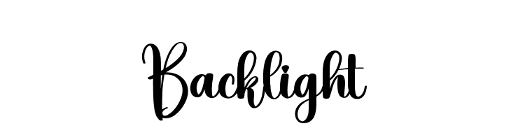 Backlight  フリーフォントのダウンロード