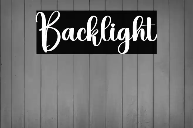 Backlight Caratteri examples