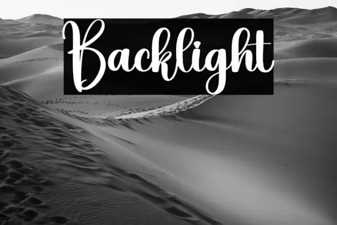 Backlight Caratteri examples