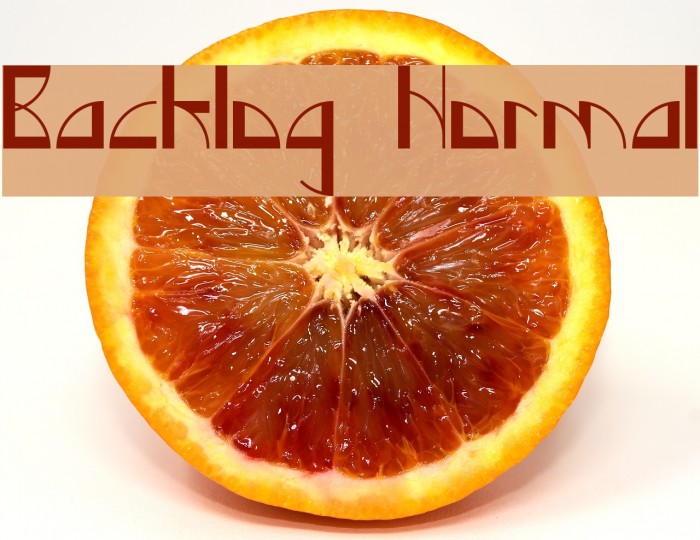 Backlog Normal Schriftart examples
