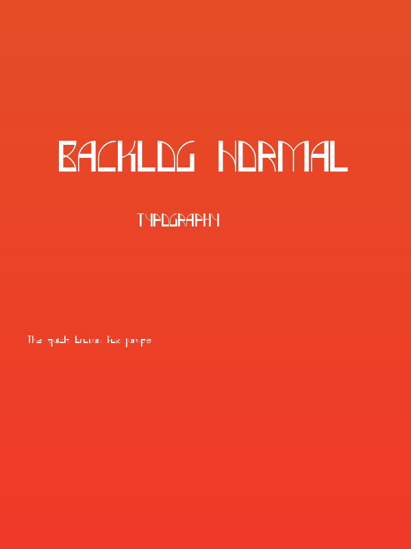 Backlog Normal Poster