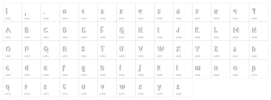 Backoff_shadow Character Map