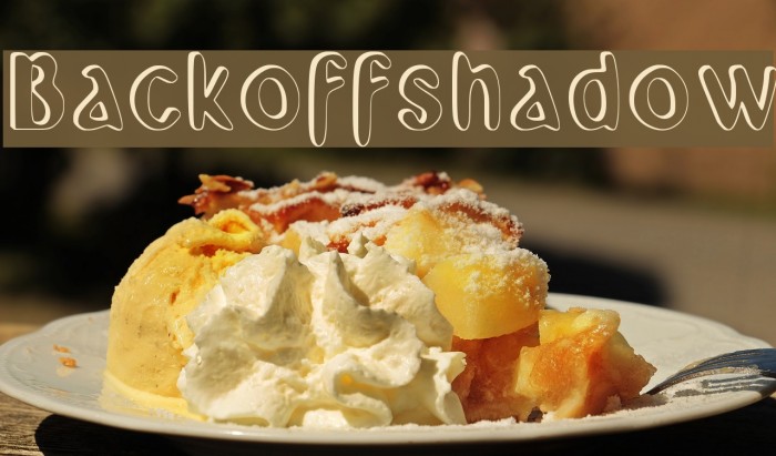 Backoff_shadow Font examples