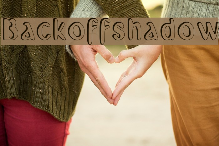 Backoff_shadow Font examples