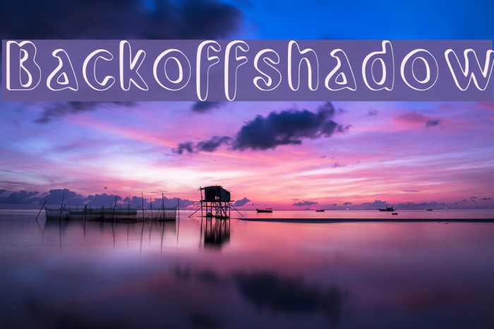 Backoff_shadow Font examples