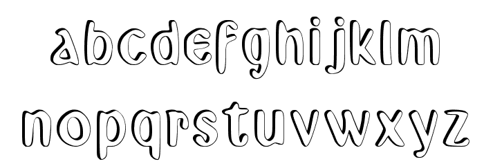 Backoff_shadow Font LOWERCASE
