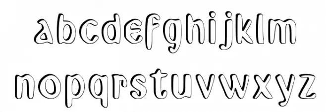 Backoff_shadow Schriftart Kleinbuchstaben