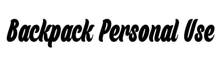 Backpack Personal Use  नि: शुल्क फ़ॉन्ट्स डाउनलोड
