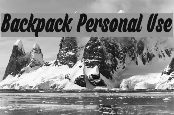 Backpack Personal Use Font examples