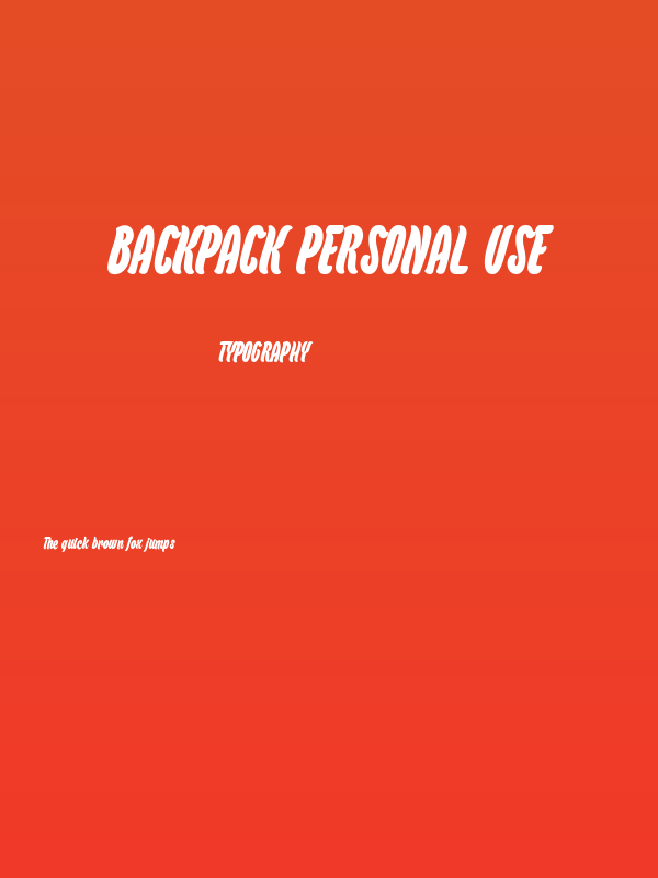 Backpack Personal Use Poster