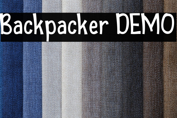 Backpacker DEMO Font examples