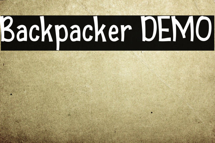 Backpacker DEMO Font examples