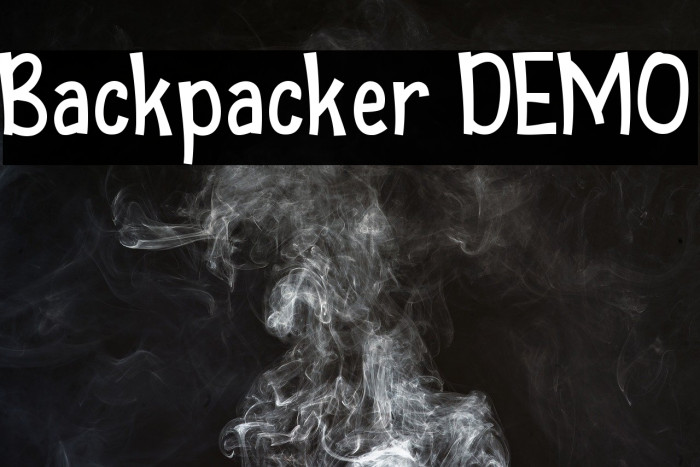 Backpacker DEMO Font examples